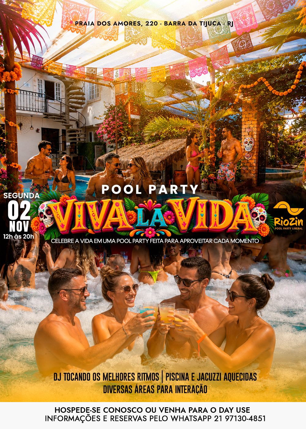 Flyer de Pool Party Viva La Vida