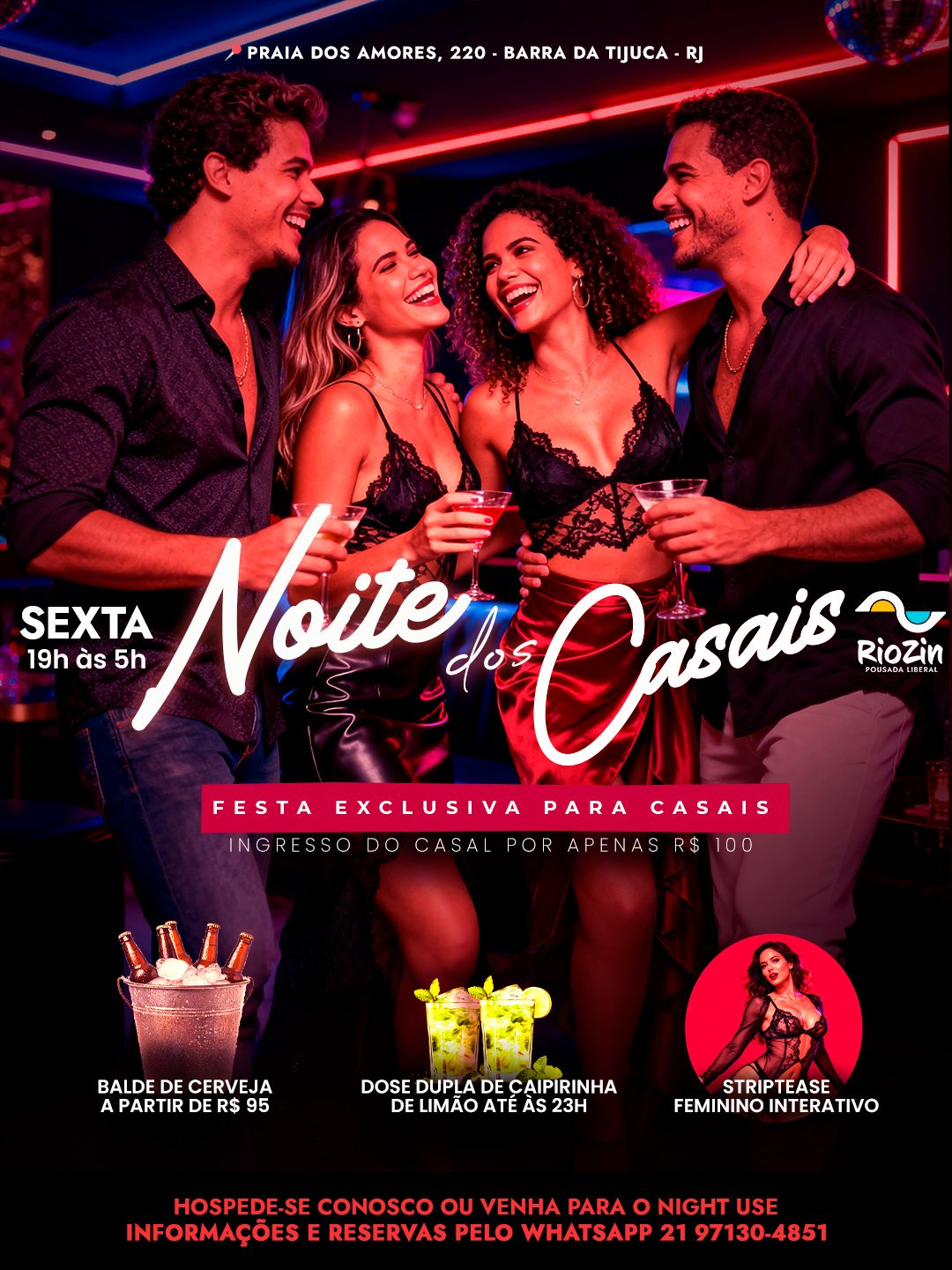 Flyer de Noite dos Casais