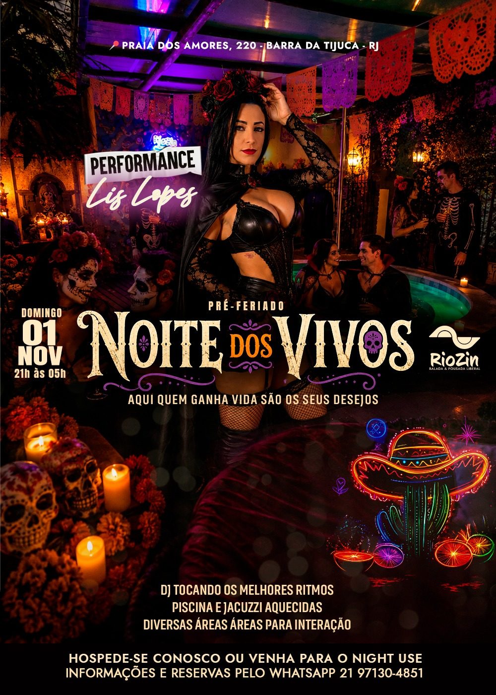 Flyer de Noite dos Vivos