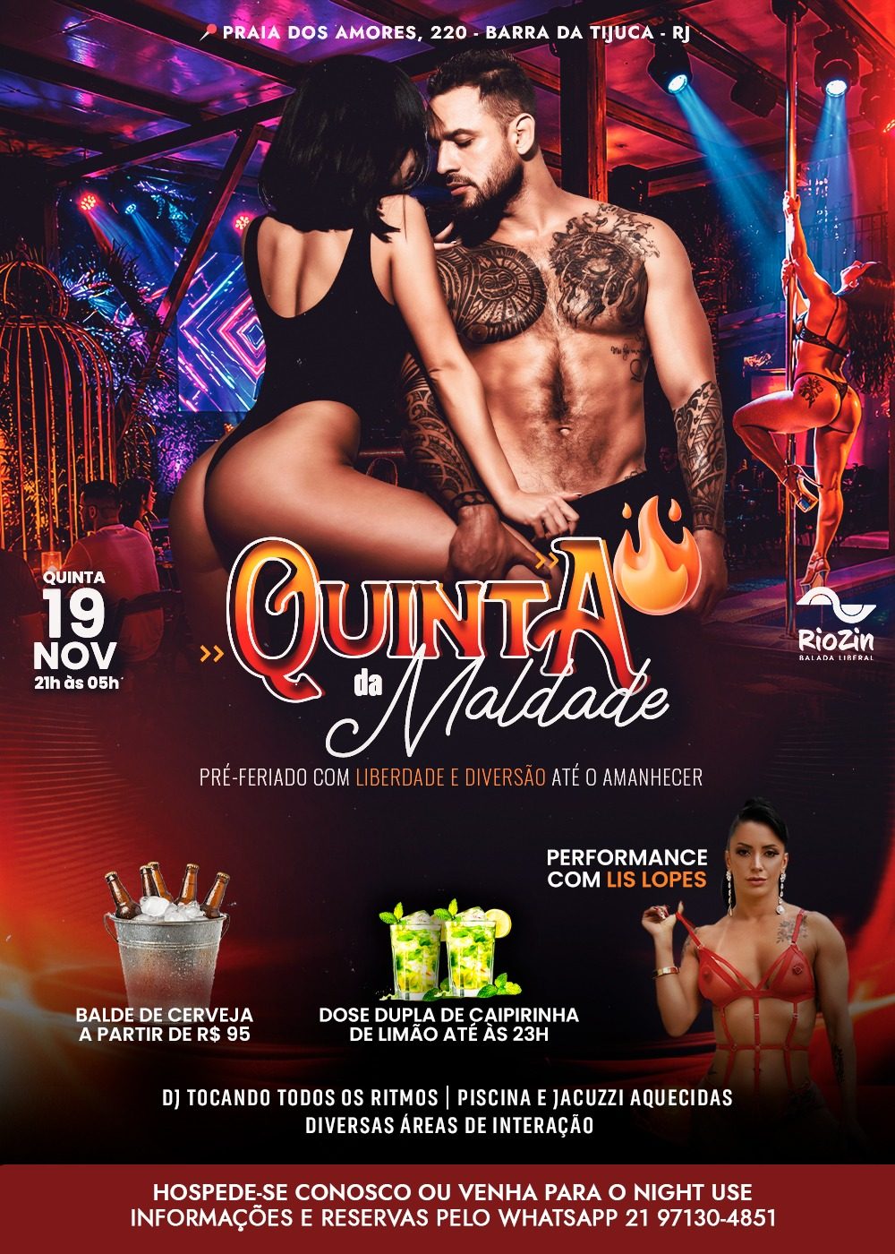 Flyer de Quinta da Maldade Pré-feriado